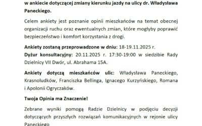 Ankieta dla mieszkańców Dzielnicy VII Dwór